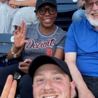 Three DC alumni at the game.
